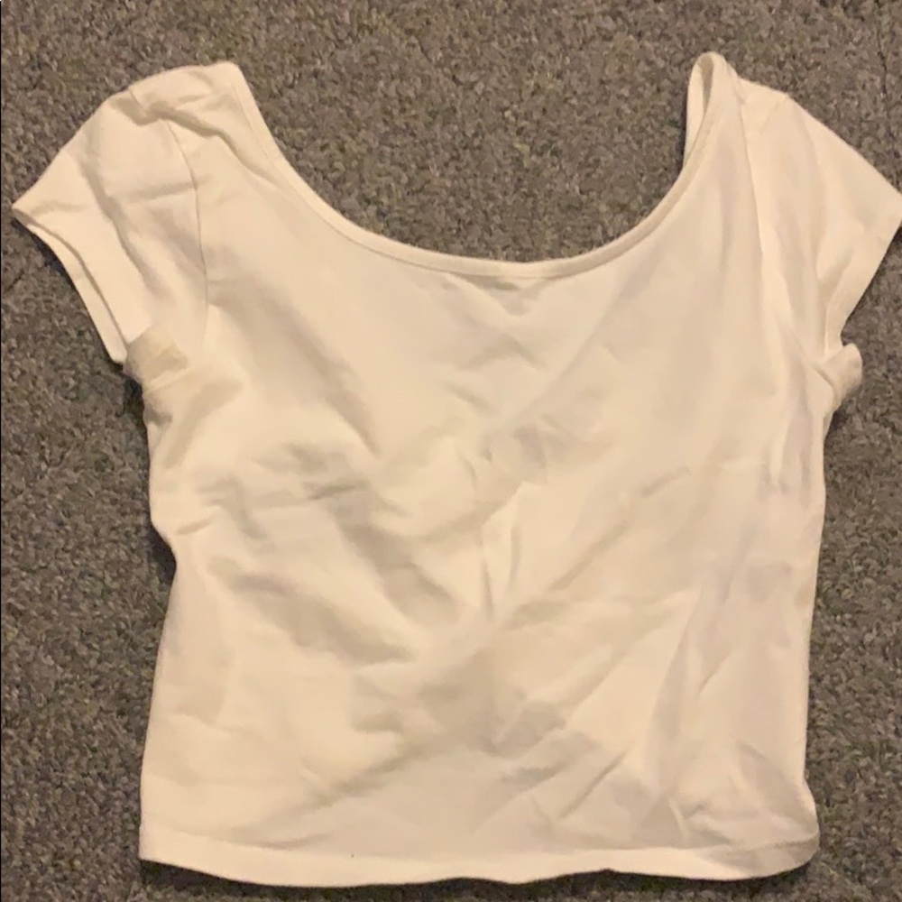 White crop top